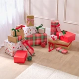 Gingerbread & Tartan Christmas Wrapping Paper 2 Pack [CHRISHWPSS22GT]