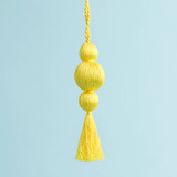 Festive Fringe Yellow Christmas Hanging Decoration [CHRHFRIHS26C]