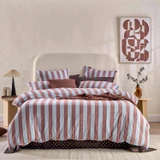 Milah Blue & Choc Stripe Quilt Cover Set [HABBMILAHQ26I]
