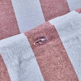 Milah Blue & Choc Stripe Quilt Cover Set [HABBMILAHQ26I]