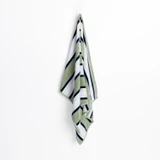 Mallorca Sage/Navy Stripe Reversible Beach Towel [SUNLMALLOR26]