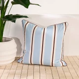 Coolum Light Blue/Chocolate Stripe Reversible Outdoor Cushion [SUNLCOOOCS26]