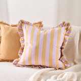 Audrey Reversible Two Tone Stripe Cushion [HABLAUDRE26]