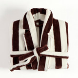 Remi Fleece Mahogany Striped Bath Robe [HABBRREMIS26B]