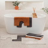 Denby Contour & Bath Mat 2-piece Set in Charcoal, Stone by Essentials | 2 Pack - Pillow Talk