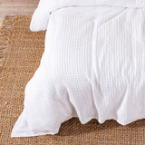 Chunky Waffle White Quilt Cover Set [MUSBCHUNK16C]