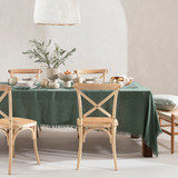 Ashra Fringed Forest Green Table Linen Range [MUSLASHRA18G]