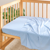 400 Thread Count Bamboo Cotton My First Sheet Set in ButterYellow, White, VintageRose, LightBlue by Habitat | Toddler - Pillow Talk