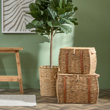 Hamptons Woven Storage Trunk Range in Natural by MUSE | Large, Small - Pillow Talk