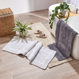 Resort Reversible Bath Runner in Charcoal, White, Natural by MUSE | 50x150cm - Pillow Talk