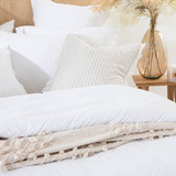 Celine White Quilt Cover Set [HABBCELIN18A]