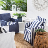 Riviera Wide Stripe Chair Pad [HABLRIVIE19C]