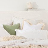 Washed Linen Look White Quilt Cover Set [ESSBWLL19N]
