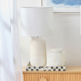 Mykonos 36cm White Table Lamp Set of 2 [MUSLMYKTL18A]