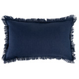 Sahara Linen Fringed Square Cushion in Olive, White, Caramel, DustyTeal by MUSE | 1 x Square Cushion 50cm x 50cm - Pillow Talk