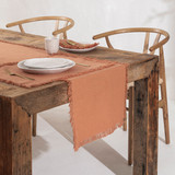 Ashra Fringed Rust Table Linen Range [MUSLASHRA18I]