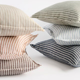 Sahara Linen Striped Square Feather Cushion [MUSLSAHAA21]
