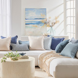 Sahara Linen Striped Square Feather Cushion [MUSLSAHAA21]