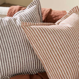 Sahara Linen Striped Square Feather Cushion [MUSLSAHAA21]