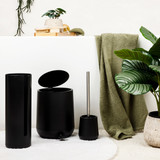 Denver Black Bathroom Accessories in Black by Habitat | Round Bin, Toilet Brush Holder, Toilet Roll Holder - Pillow Talk Denver Black Bathroom Accessories in Black by Habitat | Round Bin, Toilet Brush Holder, Toilet Roll Holder - Pillow Talk