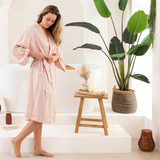 Blush Linen Bath Robe [MUSBBATHL21C]