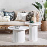 Tully White Fluted Side Table [HABLTULLY22A]