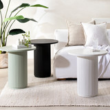Tully Black Fluted Side Table [HABLTULLY22B]
