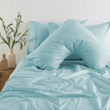 250TC Aqua Plain Dye Tri Regular Pillowcase [HABB250TC19B_TPCDIS]