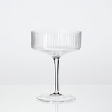 Mila Ribbed Cocktail Coupe Crystal Glass Set of 4 [MUSLMILAGL21D]