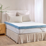 Relax Therapy 10cm Memory Foam Mattress Topper in White by Hilton | Double Bed, King Bed, Queen Bed - Pillow Talk