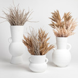 Greca Matte White Decorative Vase [HABLGRECA20B]
