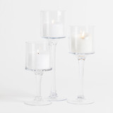 Lexi Glass Candle Holder 3 Piece [HABLLEXCHS22]