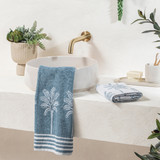 Palm Hand Towel 2 Pack in Denim by MUSE | Hand Towel 2 Pack - Pillow Talk