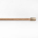 Calvin Extendable Oak Look Brass Rod Set [HABBCALVI22B]