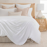 Softer Than Silk 340gsm Cotton Bamboo Blanket in Snow, Denim, Jade, Natural by MUSE | King Bed, Queen Bed - Pillow Talk