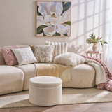 Avalon Boucle White Storage Ottoman [MUSLAVAST23W]