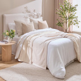 Marshmallow 510gsm Microfibre Blanket in Jade, DustyRose, Natural, White, Snow by MUSE | Queen, King Bed, King Single Bed - Pillow Talk