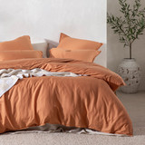 Washed Linen Look Butterscotch Quilt Cover Set [ESSBWLL19AC]