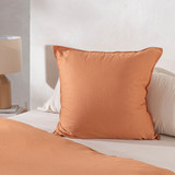 Washed Linen Look Butterscotch European Pillowcase [ESSBWLL19_EURAC]