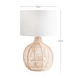 Douglas 50cm Rattan Table Lamp [HABLDOUG18]