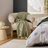 Bamboo Cotton Waffle Extra Large Throw [MUSLBAMLT23]