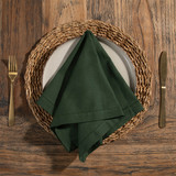 Pelham Forest Green Cotton Table Linen Range [HABLPELHC21H]