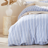 Adria Blue Reversible Stripe Quilt Cover Set [HABBADREQC23B]