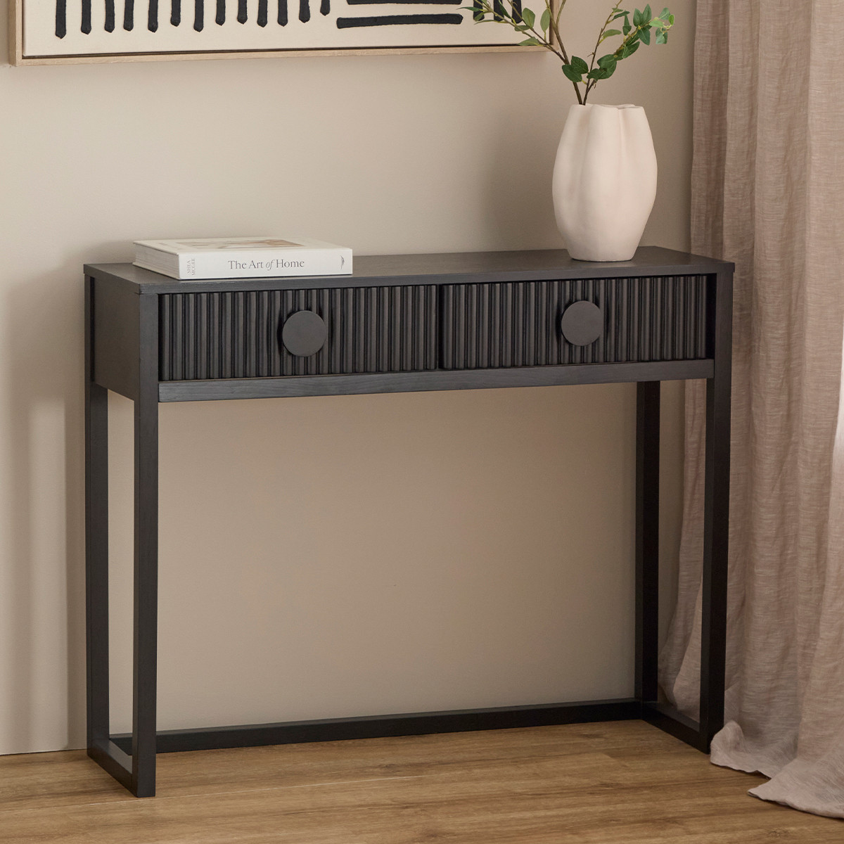Dutton Black Console Table - Pillow Talk