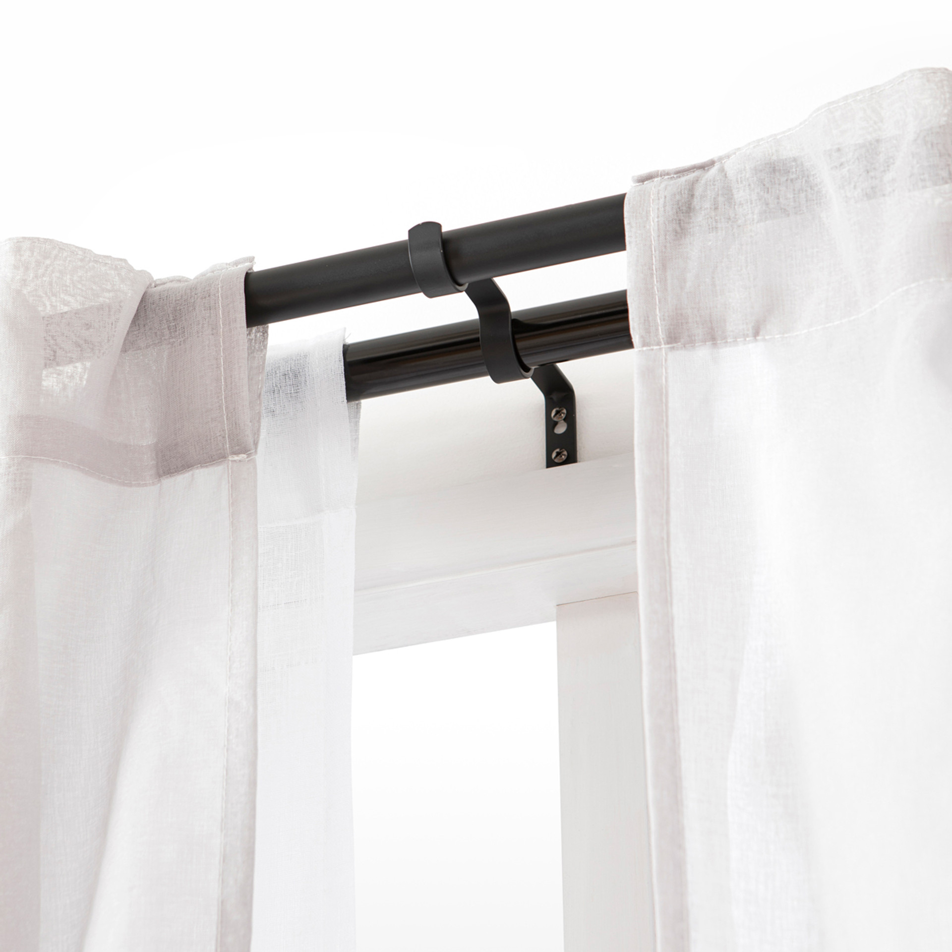 Bodie Black Double Rod Bracket 3 Pack Pillow Talk