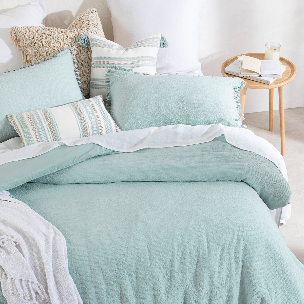 Talia Pale Aqua Quilt Cover Set Pillow Talk