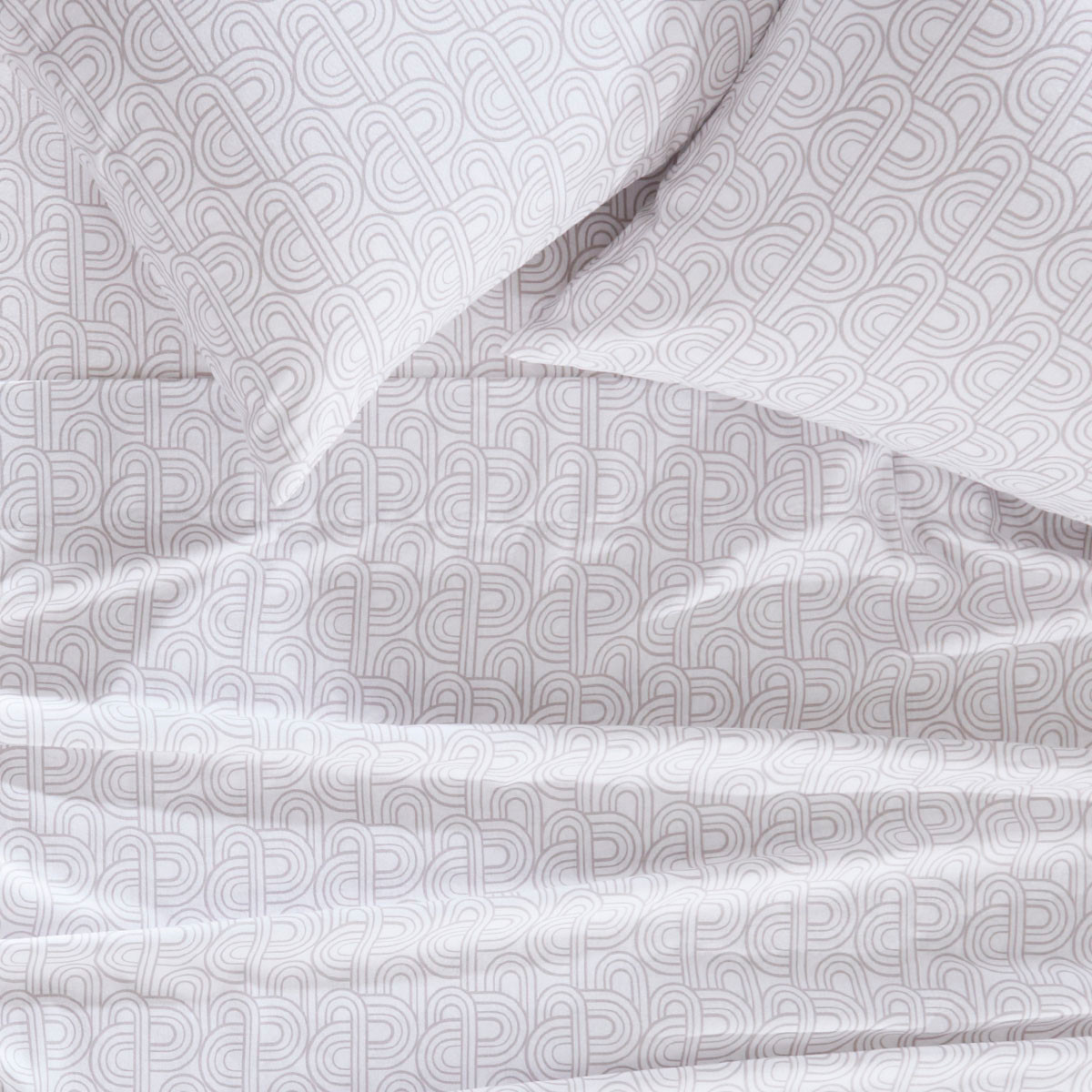 Natural Arc Printed Flannelette Sheet Set Pillow Talk