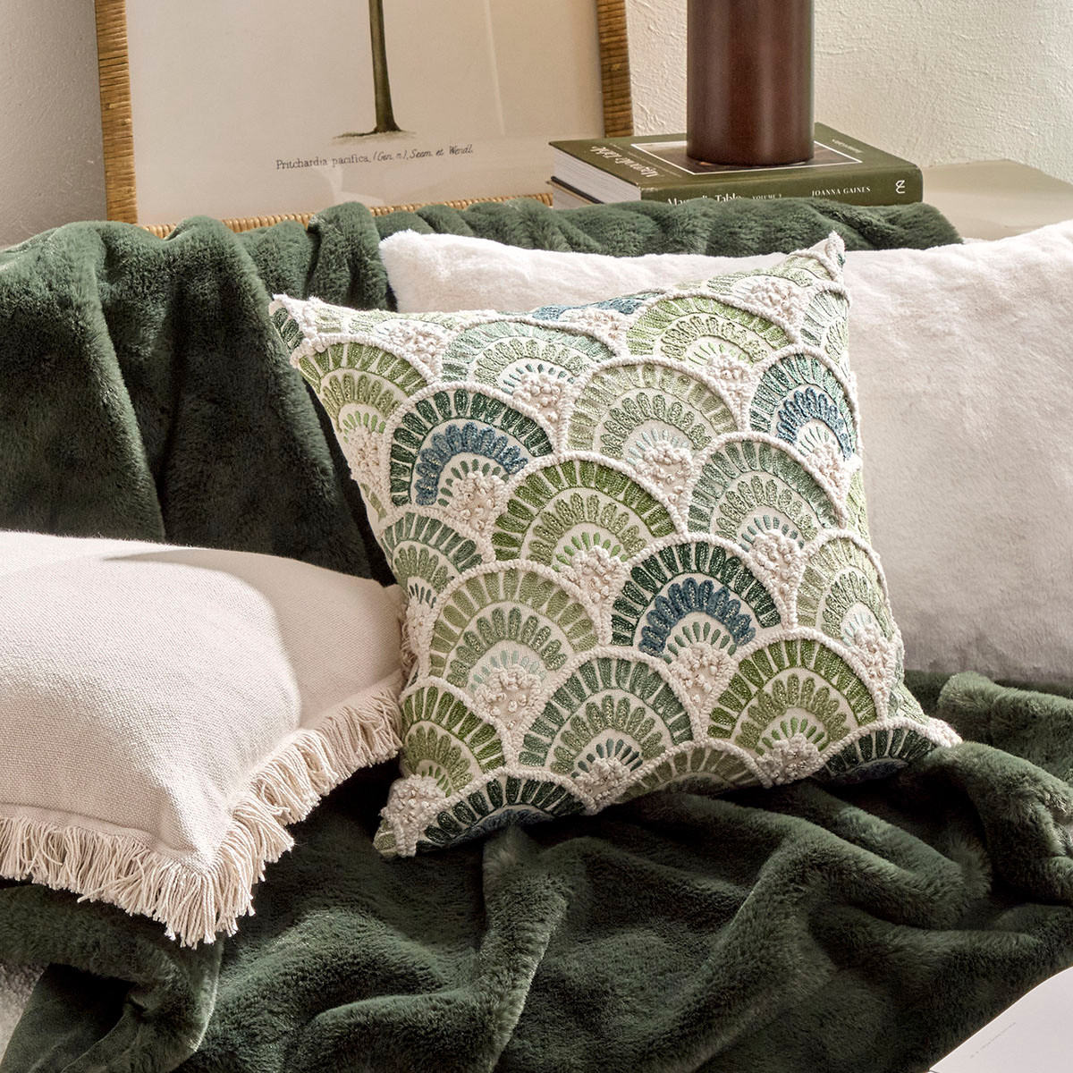 SMALL SQUARE CUSHION SHADES OF RIO