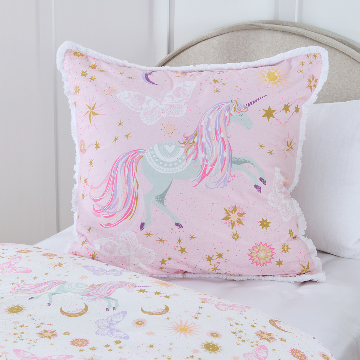 Unicorn Print Standard Pillowcase main image 1