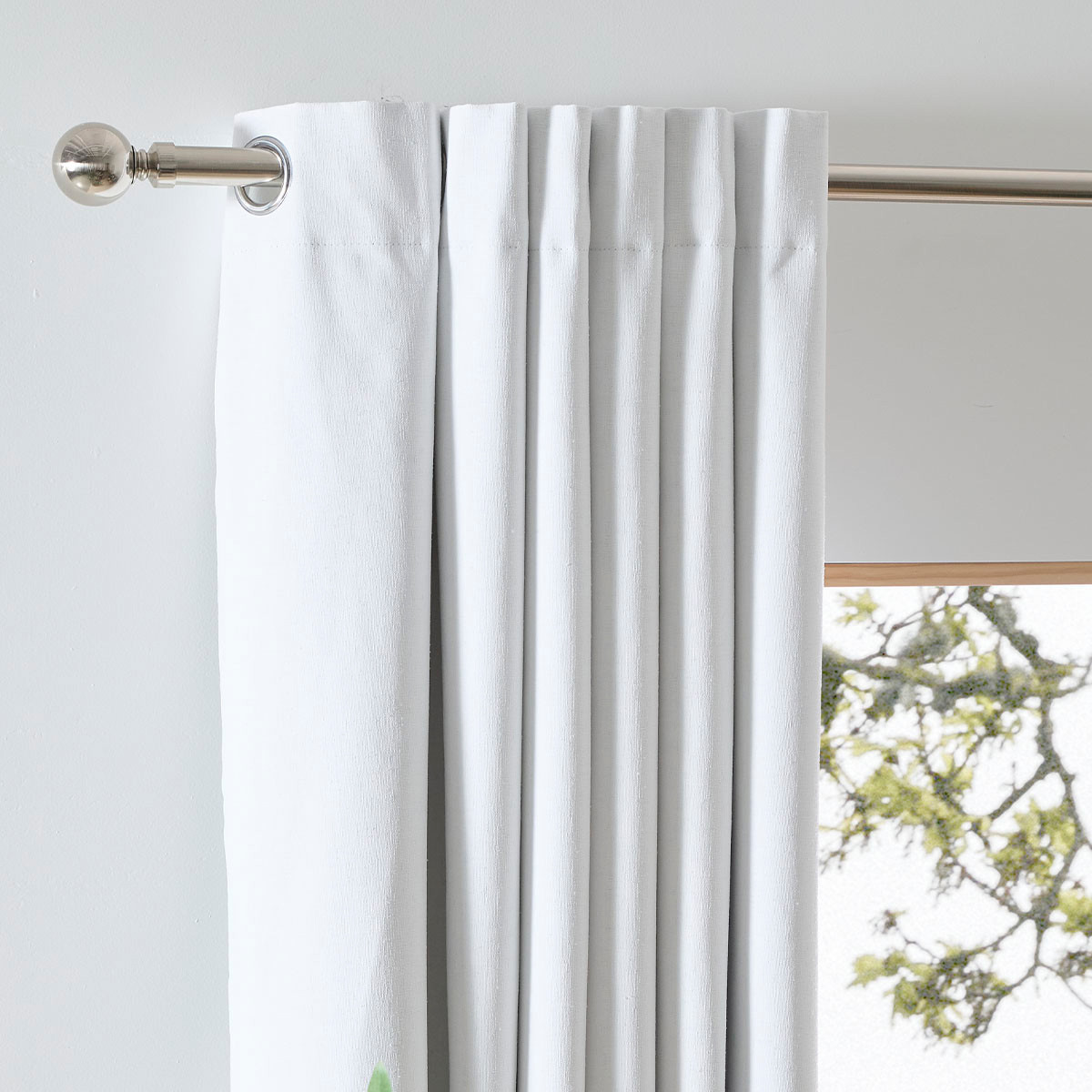 Marina Blockout White Curtain Set of 2 - Pillow Talk
